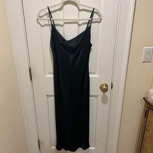 Zara Silk green midi dress